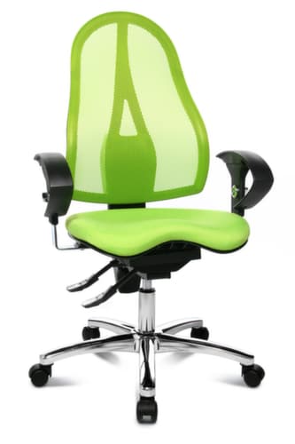 Topstar Bürodrehstuhl Sitness 15 mit Permanentkontakt-Mechanik, Netzrückenlehne, apfelgrün