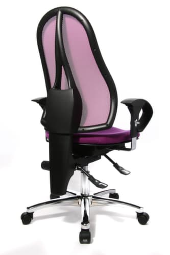 Topstar Bürodrehstuhl Sitness 15 mit Permanentkontakt-Mechanik, Netzrückenlehne, lila