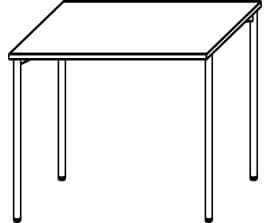 Gera Höhenverstellbarer Schreibtisch Milano mit 4-Fußgestell