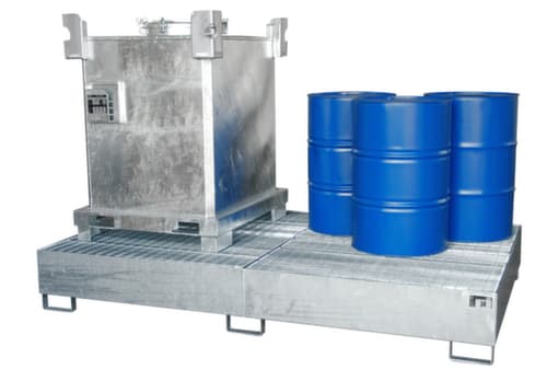 Bauer Auffangwanne für IBC, für 2 x IBC / 10 x 200-Liter-Fässer