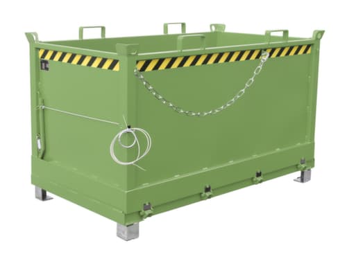 Bauer 3-fach stapelbarer Klappbodenbehälter in RAL6011 Resedagrün