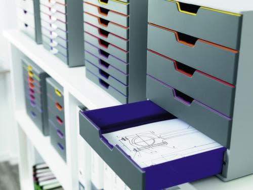Durable Schubladenbox VARICOLOR® in grau, für DIN A4/DIN C4/Folio