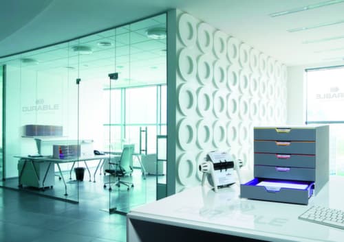 Durable Schubladenbox VARICOLOR® in grau, für DIN A4/DIN C4/Folio