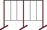 Kappes Loch-/Schlitzplatten-Trennwand RasterPlan® als Doppelfeld 180°
