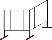 Kappes Loch-/Schlitzplatten-Trennwand RasterPlan® als Doppelfeld 90°
