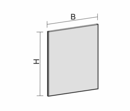 Gera Schallabsorbierende Trennwand Pro, Höhe x Breite 1400 x 1200 mm, Wand grau