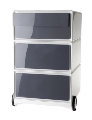 Paperflow Rollcontainer easyBox, 4 Schublade(n), weiß/anthrazit
