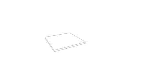 Quadrifoglio Abdeckplatte T45 für Büroschrank/-regal, Breite x Tiefe 430 x 450 mm