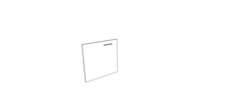 Quadrifoglio Flügeltür mit Anschlag links für Raumteiler, Höhe x Breite 450 x 430 mm