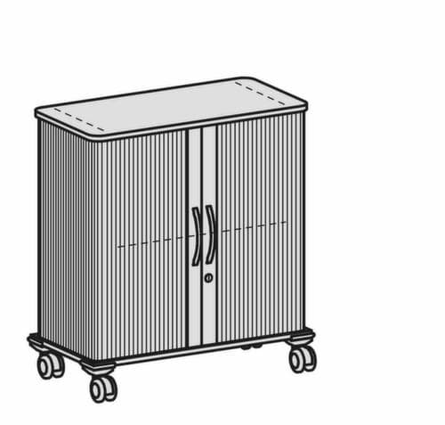 Gera Querrolladenschrank Pro mit Rollen