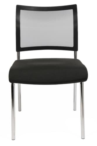 Topstar Besucherstuhl Visit 10 mit Netzrücken, Sitz Stoff (100% Polypropylen), schwarz