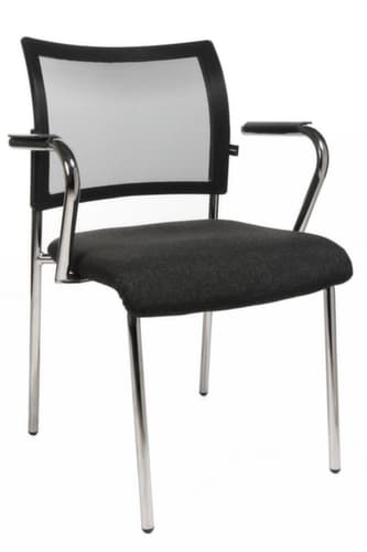 Topstar Besucherstuhl Visit 10 mit Netzrücken, Sitz Stoff (100% Polypropylen), anthrazit