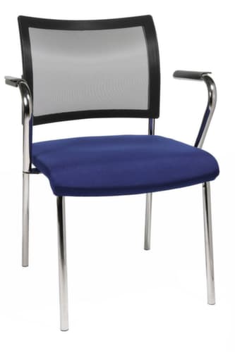 Topstar Besucherstuhl Visit 10 mit Netzrücken, Sitz Stoff (100% Polypropylen), blau