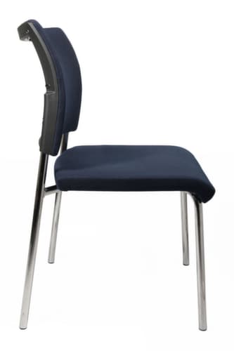 Topstar Besucherstuhl Visit 10 mit Polsterrücken, Sitz Stoff (100% Polypropylen), dunkelblau