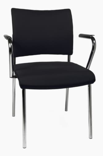 Topstar Besucherstuhl Visit 10 mit Polsterrücken, Sitz Stoff (100% Polypropylen), schwarz