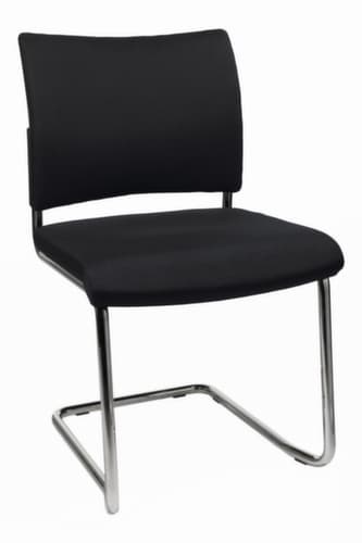 Topstar Gepolsterter Besucherschwinger Visit 20, Sitz Stoff (100% Polypropylen), schwarz