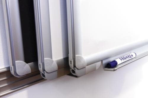Franken Whiteboard für Wandschienen-System, Höhe x Breite 1200 x 3000 mm