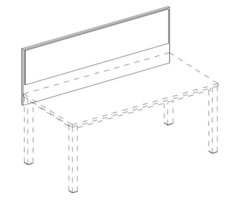 Nowy Styl Aufsatz-Paneel E10 für Schreibtisch, Breite 1400 mm