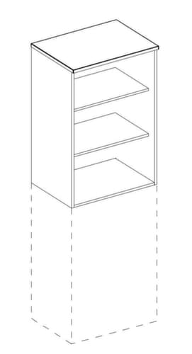 Nowy Styl Aufbauelement E10 für Büroregal
