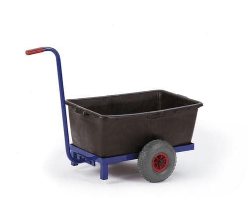 Rollcart Griffroller mit Kunststoffwanne, Traglast 150 kg, 2 Räder
