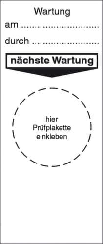 Grundplakette und Gebrauchsanweisungen