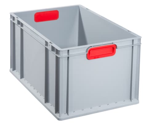 Allit Euronorm-Stapelbehälter Eco, grau/rot, Inhalt 62 l