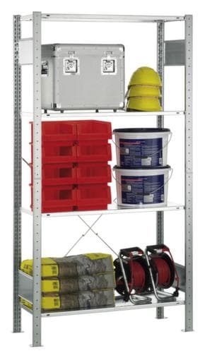 SCHULTE Lager-Steckregal MULTIplus-Pack, Höhe x Breite x Tiefe 2000 x 1000 x 400 mm, 4 Böden