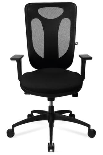 Topstar Bürodrehstuhl Net Pro 100 mit Punktsynchronmechanik, Netzrückenlehne, schwarz