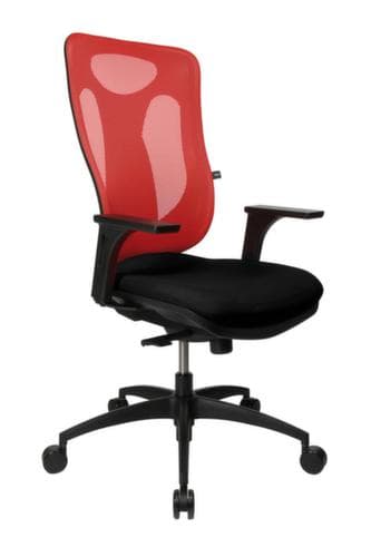 Topstar Bürodrehstuhl Net Pro 100 mit Punktsynchronmechanik, Netzrückenlehne, schwarz