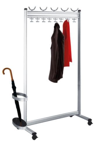Fahrbare Reihengarderobe Multiline aus Aluminium