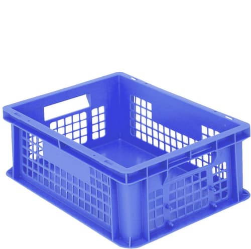 Euronorm-Stapelbehälter Classic Wände durchbrochen, blau, Inhalt 14 l