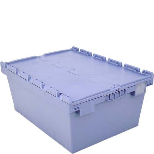 Großvolumen-Mehrwegbehälter mit Doppelboden, Inhalt 120 l, Krokodildeckel