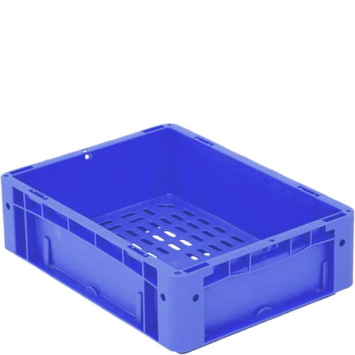 Euronorm-Stapelbehälter Ergonomic Boden durchbrochen, blau, Inhalt 9,8 l