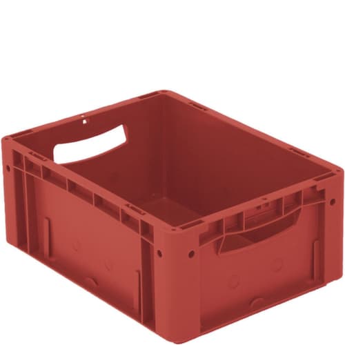 Euronorm-Stapelbehälter Ergonomic, rot, Inhalt 15 l
