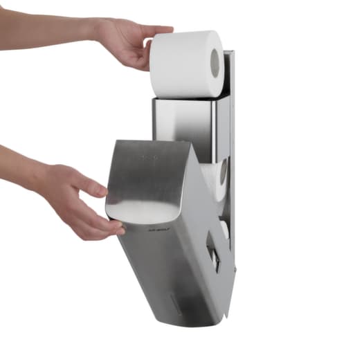 AIR-WOLF Toilettenpapierspender Gamma für 3 Rollen, Edelstahl