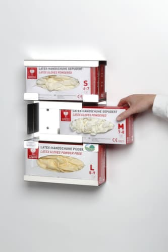 Spender für Handschuhe mit 3 Fächern