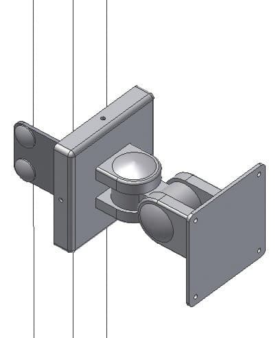 Rocholz Monitorarm für Packtisch, Höhe 105 mm