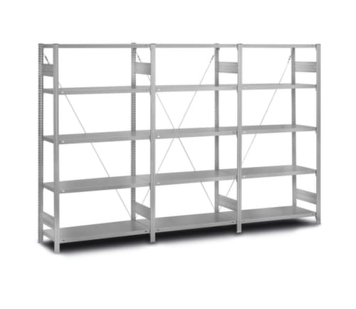 hofe Edelstahl-Steckregal, Höhe x Breite x Tiefe 2500 x 1010 x 535 mm, 6 Böden