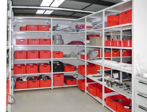 hofe System-Steckregal in Standard Bauart, Höhe x Breite x Tiefe 2500 x 1060 x 535 mm, 6 Böden