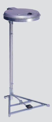 VAR Müllsackständer mit Fußpedal, für 120-Liter-Säcke, Deckel silber
