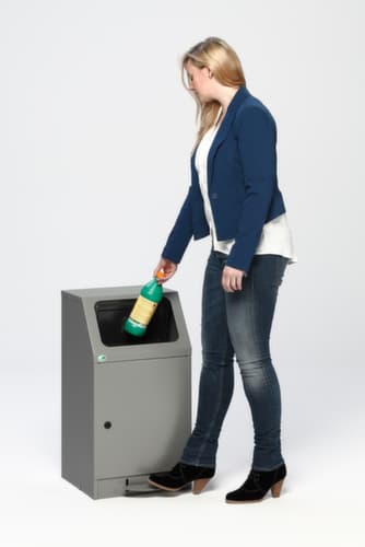 VAR Wertstoffbehälter WSG 45, 43 l, silber, Deckel anthrazit