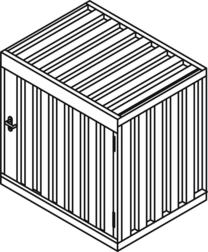 Säbu Magazinbox mit hochklappbarem Dach