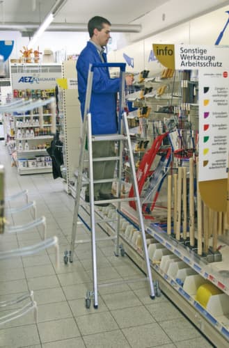 Krause Stehleiter auf Rollen