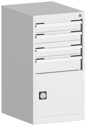 bott Schubladenschrank cubio Grundfläche 525x525 mm, 4 Schublade(n), RAL7035 Lichtgrau/RAL7035 Lichtgrau