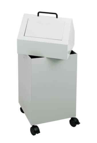 stumpf Feuerhemmender Wertstoffbehälter, 45 l, RAL7035 Lichtgrau, Deckel RAL7035 Lichtgrau