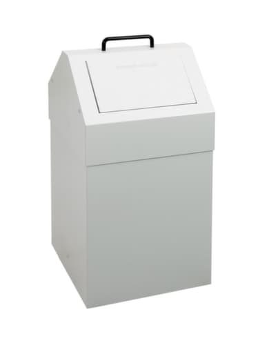stumpf Feuerhemmender Wertstoffbehälter, 45 l, RAL7035 Lichtgrau, Deckel RAL7035 Lichtgrau