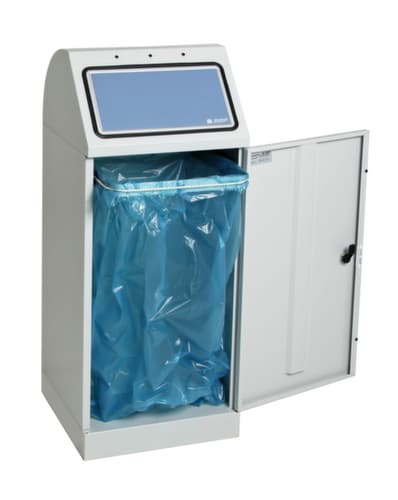 stumpf Wertstoffsammler Flex M mit großem Einwurf, 70 l, RAL7035 Lichtgrau