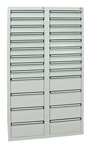 stumpf Schubladenschrank ST 410, 26 Schublade(n), RAL7035 Lichtgrau/RAL7035 Lichtgrau