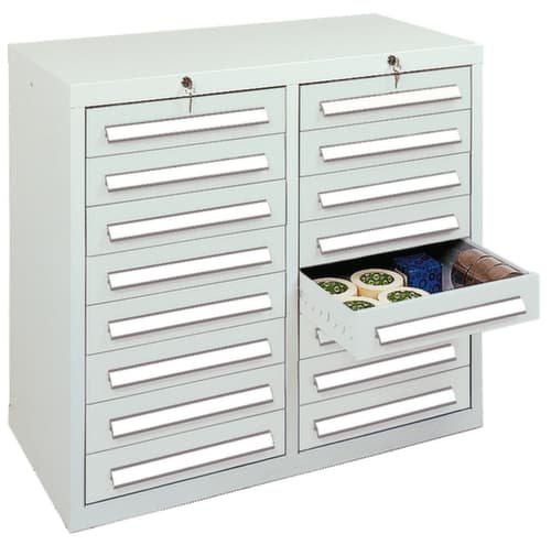 stumpf Schubladenschrank ST 420, 16 Schublade(n), RAL7035 Lichtgrau/RAL7035 Lichtgrau