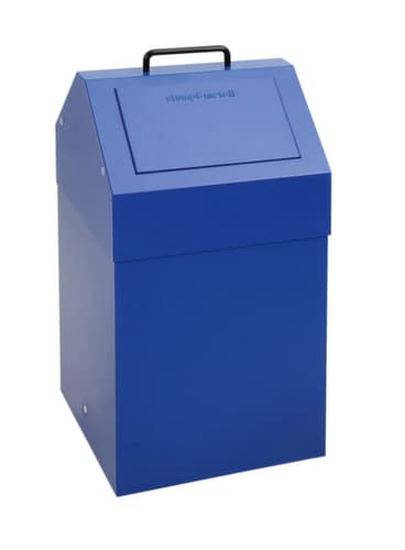 stumpf Feuerhemmender Wertstoffbehälter, 45 l, RAL5010 Enzianblau, Deckel RAL5010 Enzianblau